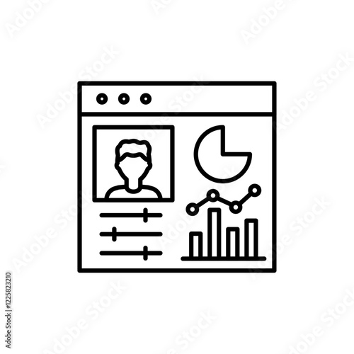 Admin panel icon outline set sign