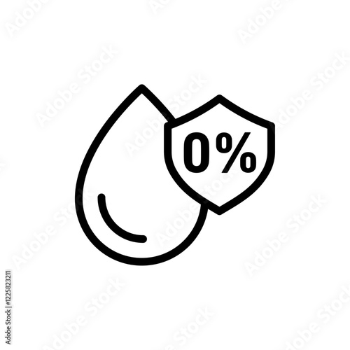 Alcohol free icon outline set sign