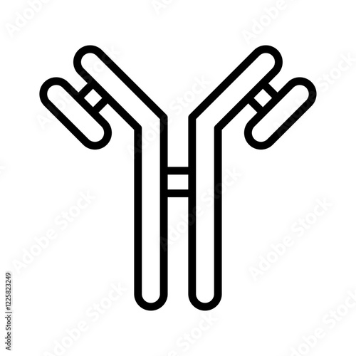 Antibody icon outline set sign