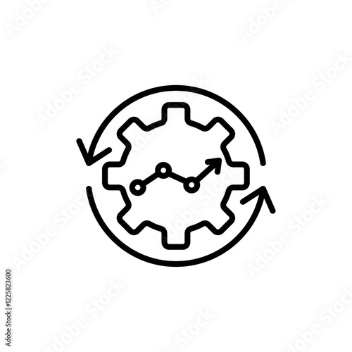 Boosting productivity icon outline set sign