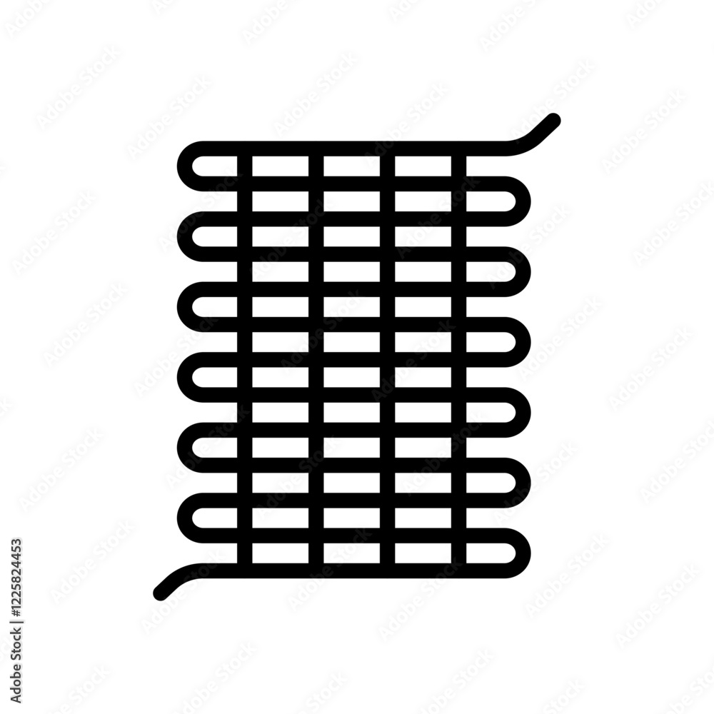 Condenser coil icon outline set sign Condenser coil icon outline set sign