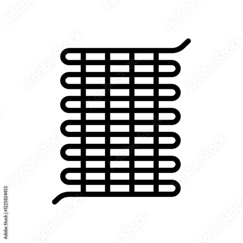 Condenser coil icon outline set sign