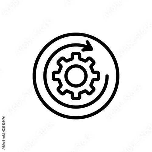 Continuous changes icon outline set sign