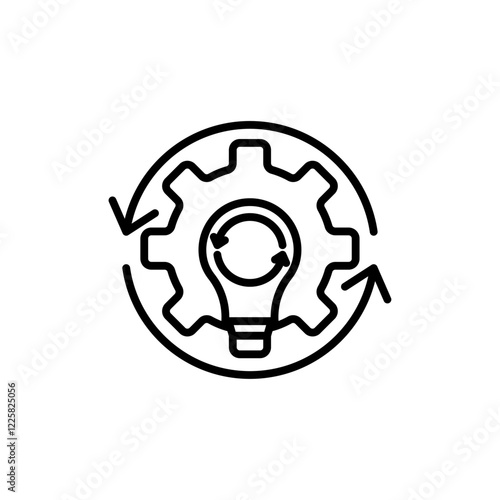 Efficiency icon outline set sign