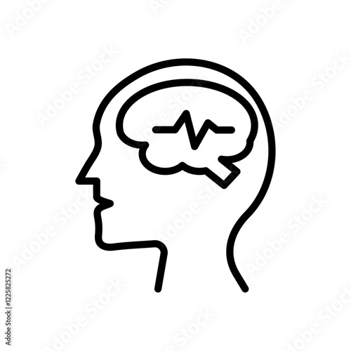 Epilepsy icon outline set sign