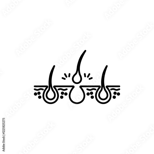 Epilation icon outline set sign
