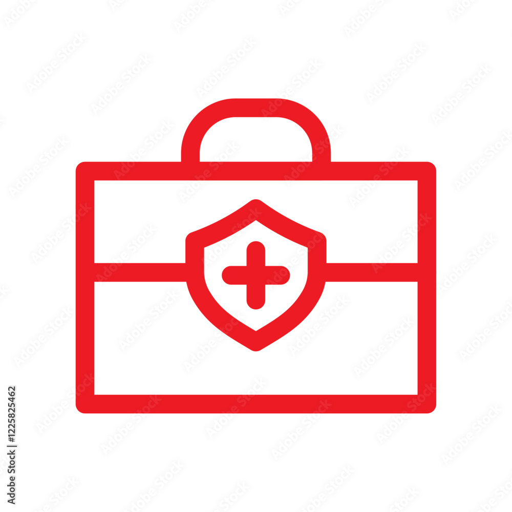 First aid box icon outline set sign First aid box icon outline set sign