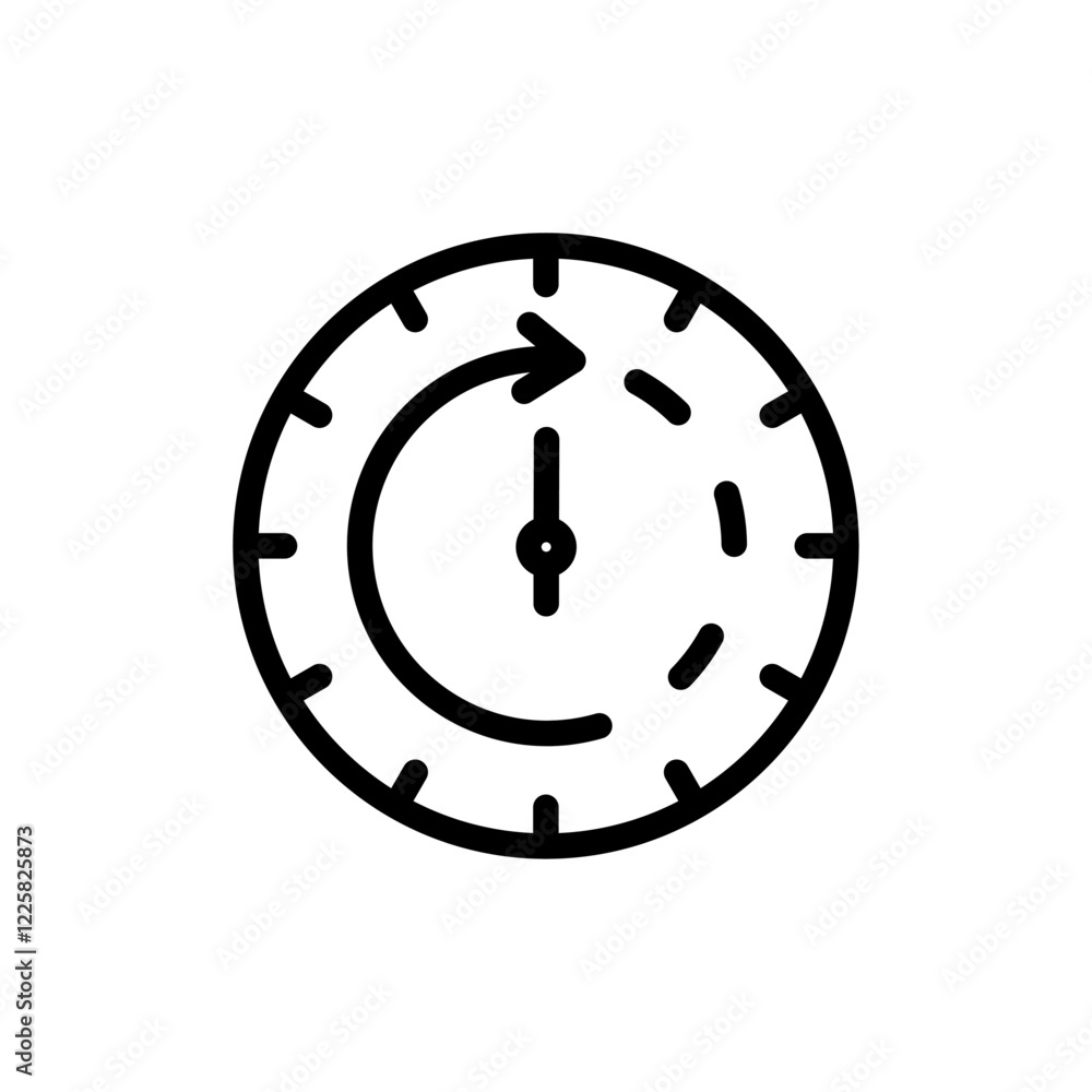 Half hour icon outline set sign Half hour icon outline set sign