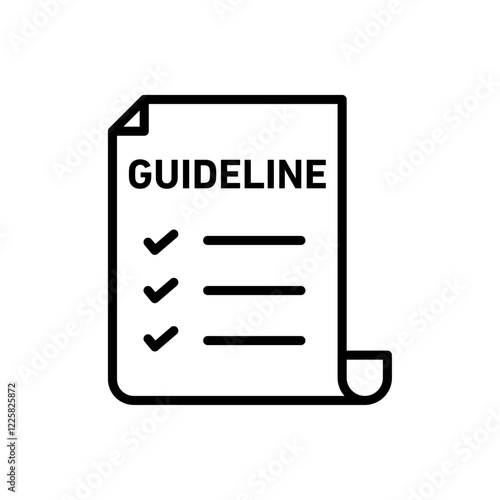 Guidelines icon outline set sign