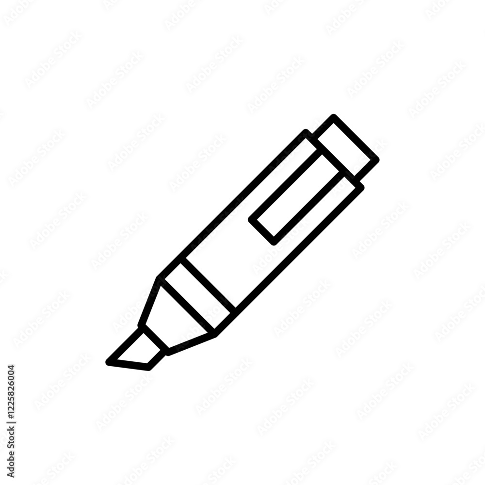Highlighter icon outline set sign Highlighter icon outline set sign