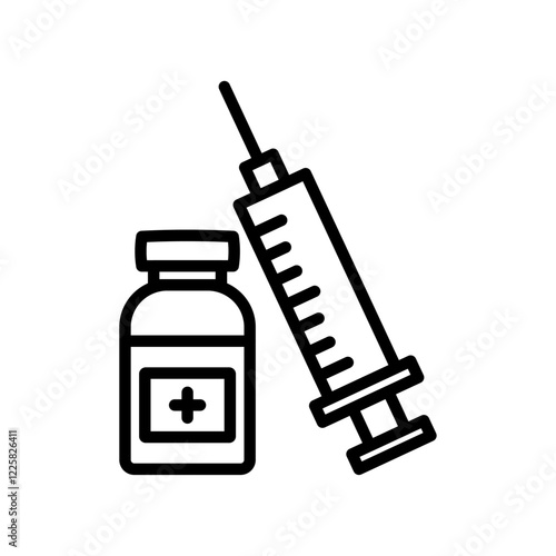 Insulin icon outline set sign