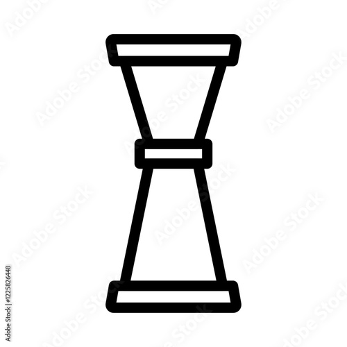 Jigger icon outline set sign