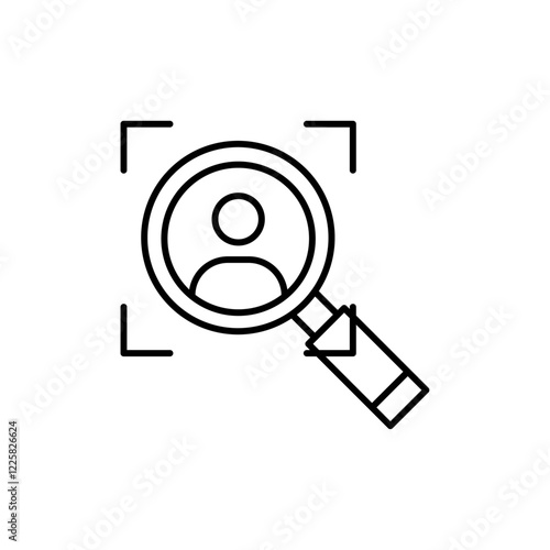 Kyc icon outline set sign