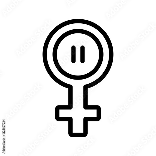 Menopause symbol outline set sign