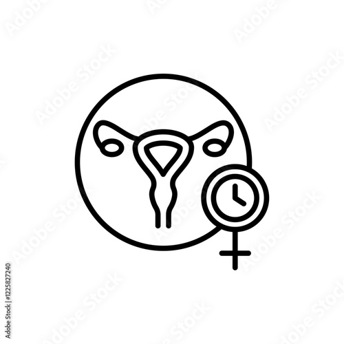 Menopause icon outline set sign