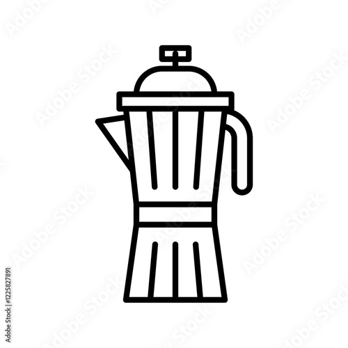 Percolator icon outline set sign