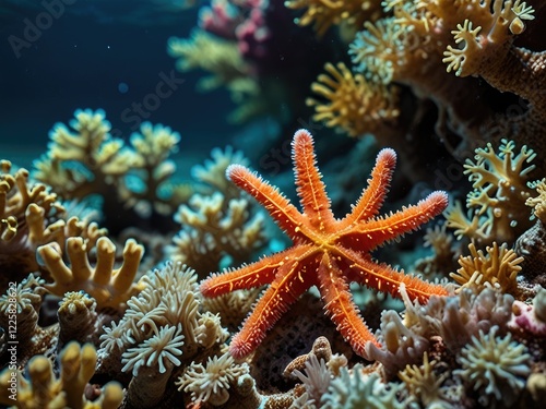 starfish on coral reef