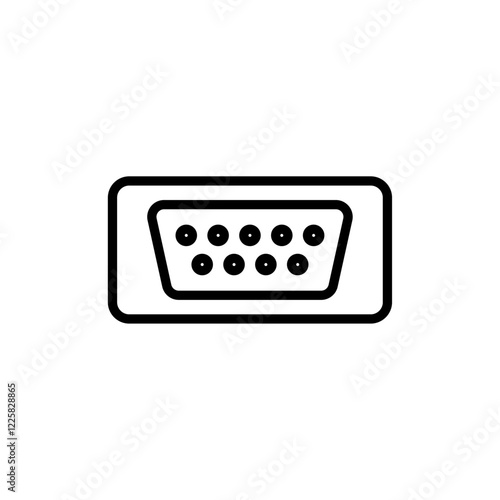 Serial icon outline set sign