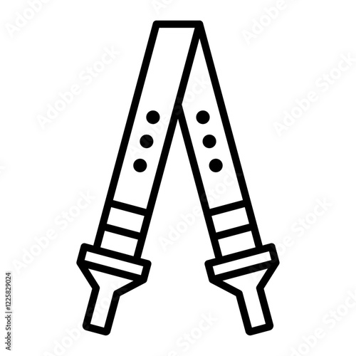 Shoulder strap icon outline set sign