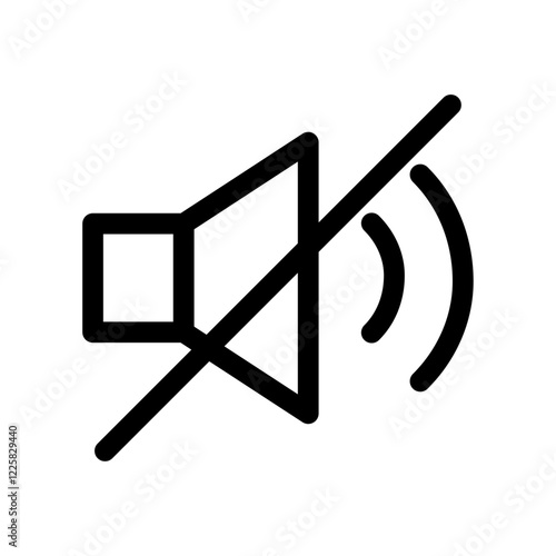 Speaker volume icon outline set sign