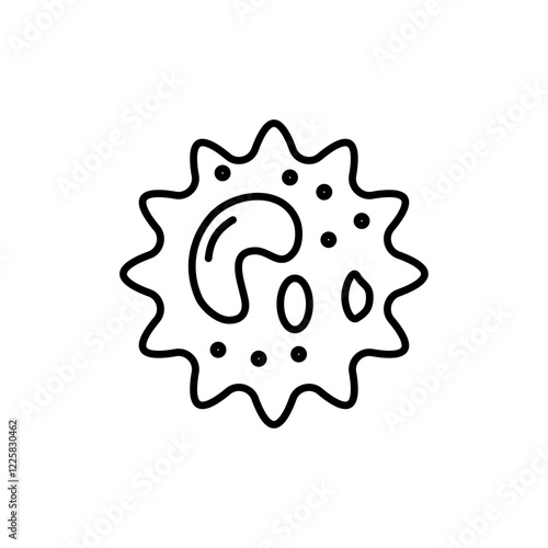 White blood cell icon outline set sign