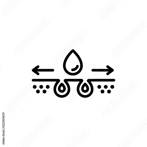 Wrinkle smoothing icon outline set sign