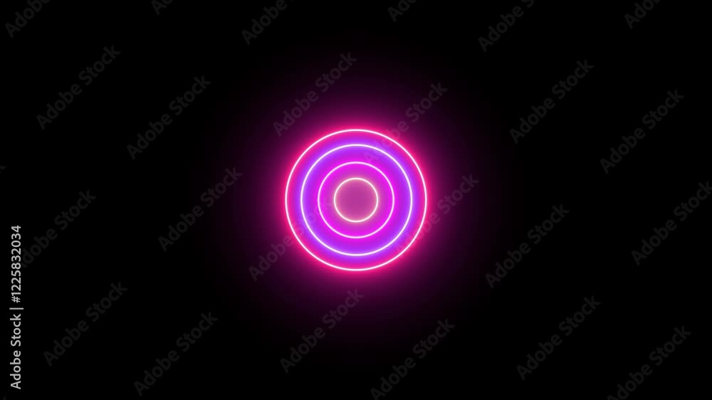 abstract 3d render neon background with blue pink glowing circles looping animation 4K footage Neon circle background for technology concept abstract 3d render neon background with blue pink glowing circles looping animation 4K footage Neon circle background for technology concept