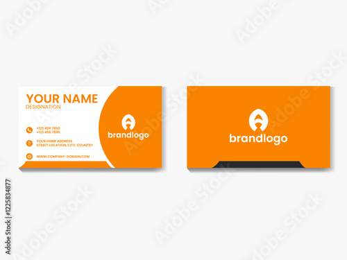 Creative Business Card template both sided landscape orientation Horizontal layout Vector illustration