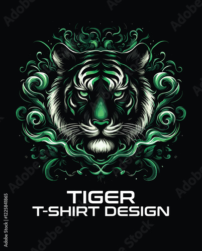 Canvas Print Tiger Vector T Shirt Design