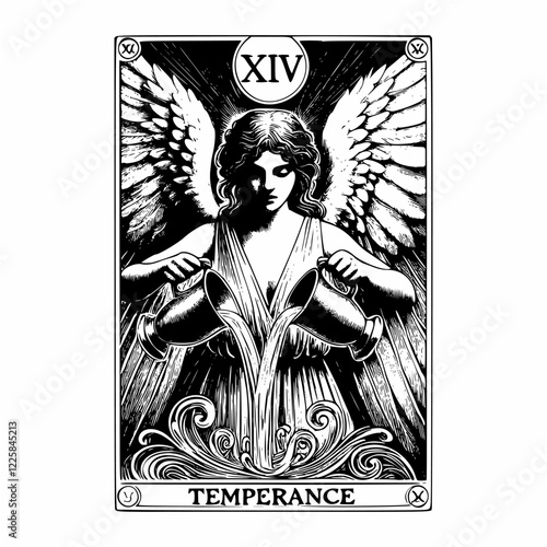 Artistic Temperance Tarot Representation