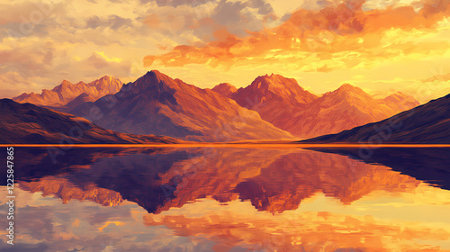 serene lake reflects