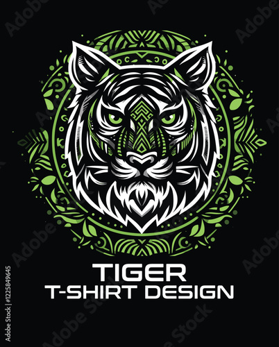 Canvas Print Tiger Vector T Shirt Design