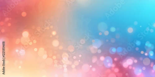 Abstract pastel colored background with blurred bokeh lights creating festive...