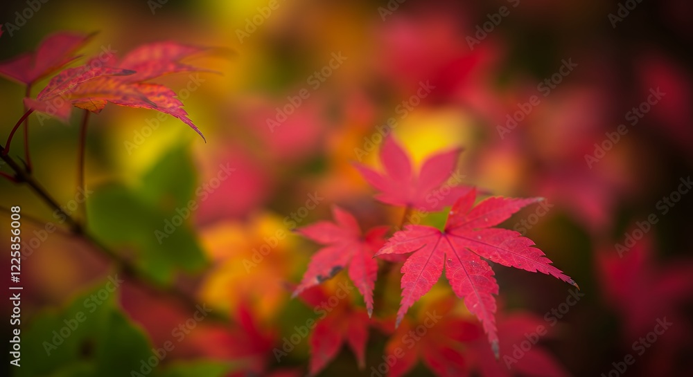 Vibrant Red Maple Leaves Autumn Nature Photography Vibrant Red Maple Leaves Autumn Nature Photography
