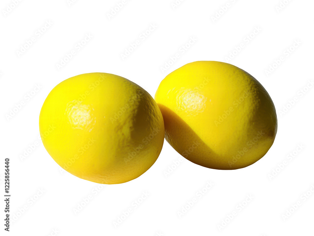 Isolated Pair of Yellow Lemons Isolated Pair of Yellow Lemons
