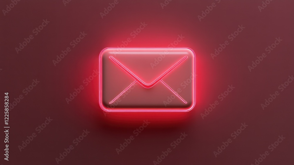 3d Mail envelope icon with notification new message sign icon. Minimal email 3D render 3d Mail envelope icon with notification new message sign icon. Minimal email 3D render