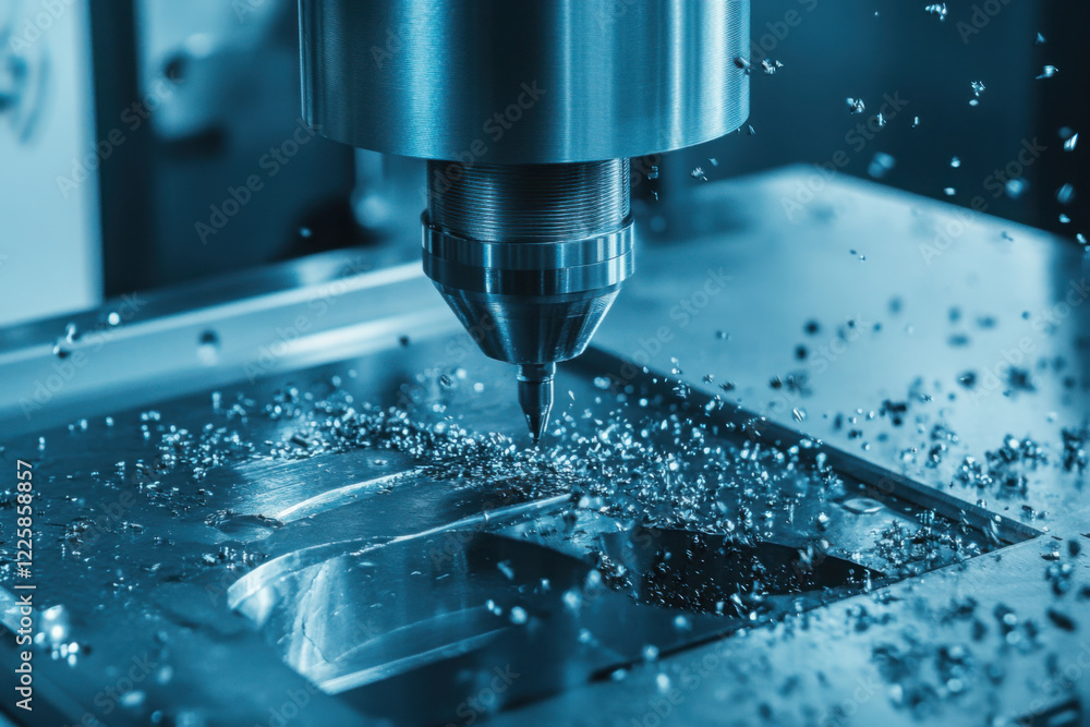 The plunge cutting process on NC milling machine with flat end mill tools.
The plunge cutting process on NC milling machine with flat end mill tools.