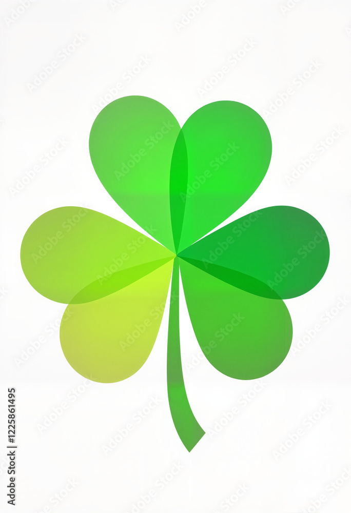 Green clover leaf symbol on white background Green clover leaf symbol on white background