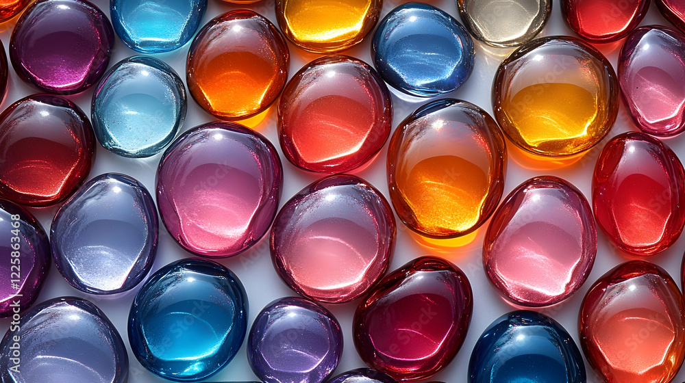 Colorful glass pebbles background texture Colorful glass pebbles background texture