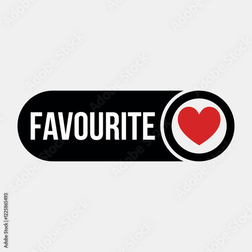 Multimedia Favourite Button vector illustration