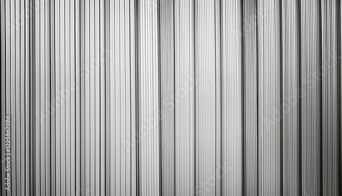 Striking Image of GreyWhite Polycarbonate with Vertical Stripes, Adaptable Background, Showcasing Modern Artistry and Architectural Detail photo