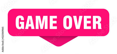 game over sticker. game over sign on transparent background