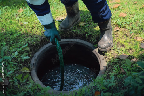 Septic Tank Pumping and Drain Cleaning Service for Household Sewage System 
 photo