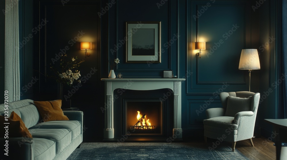 Cozy Living Room with Fireplace Cozy Living Room with Fireplace