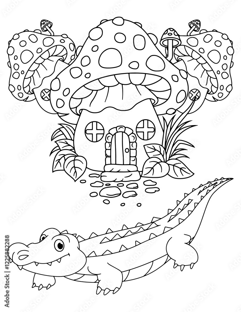 hand drawn vector illustration of a crocodile hand drawn vector illustration of a crocodile