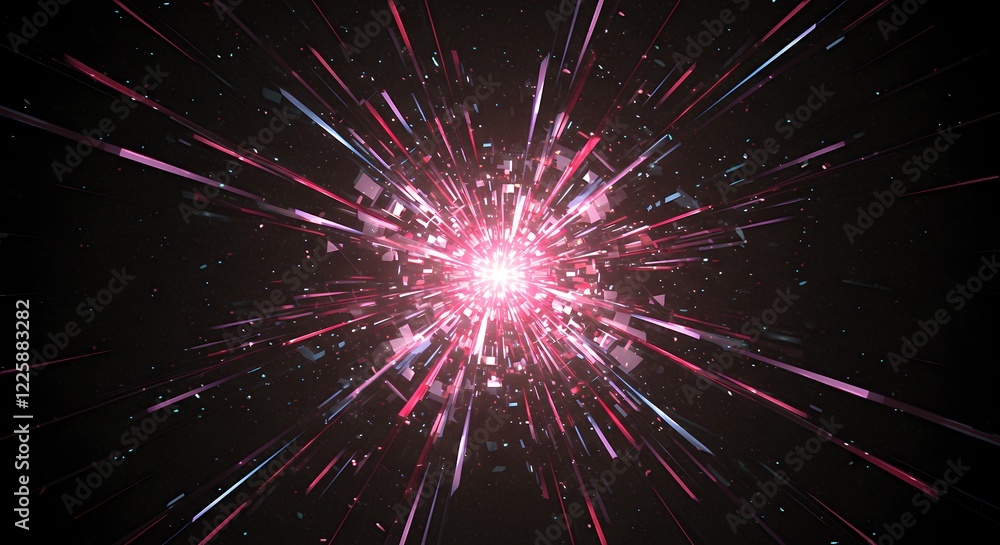 Abstract Pink and Red Light Burst Explosion Background Abstract Pink and Red Light Burst Explosion Background