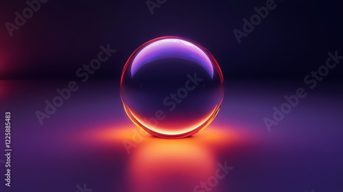 A Futuristic 3D Render of a Glowing Orb in a Sci-Fi Setting