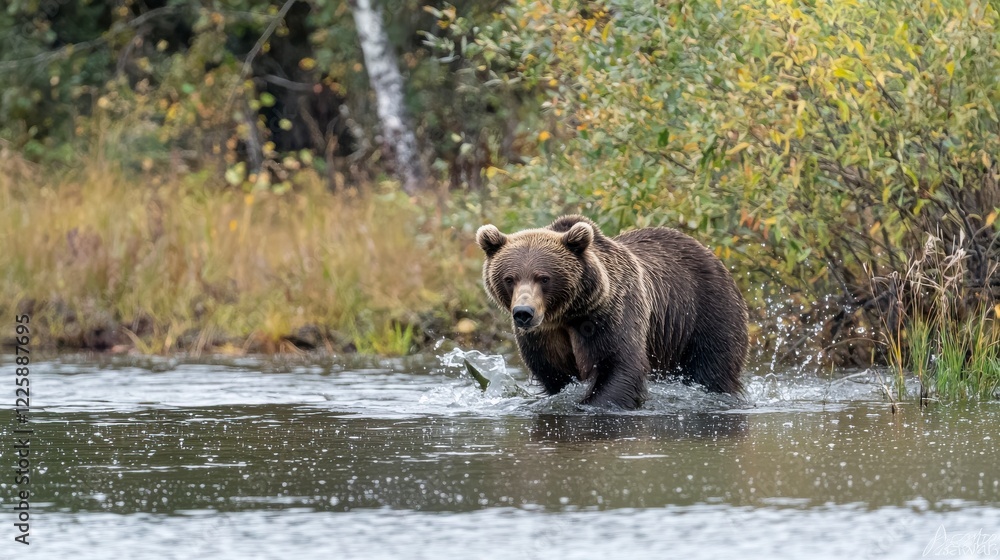 Majestic Brown Bear in the River Majestic Brown Bear in the River