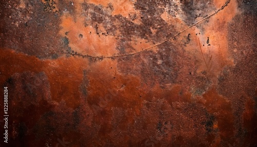 Authentic Grunge Texture Background Distressed Copper, Bronze, and Rusty Patina with Cracks, Perfect for Retro Designs and Graphic Art