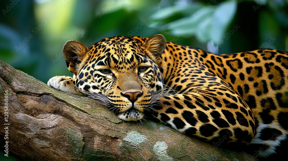 Majestic Leopard Lounging in a Tree Majestic Leopard Lounging in a Tree